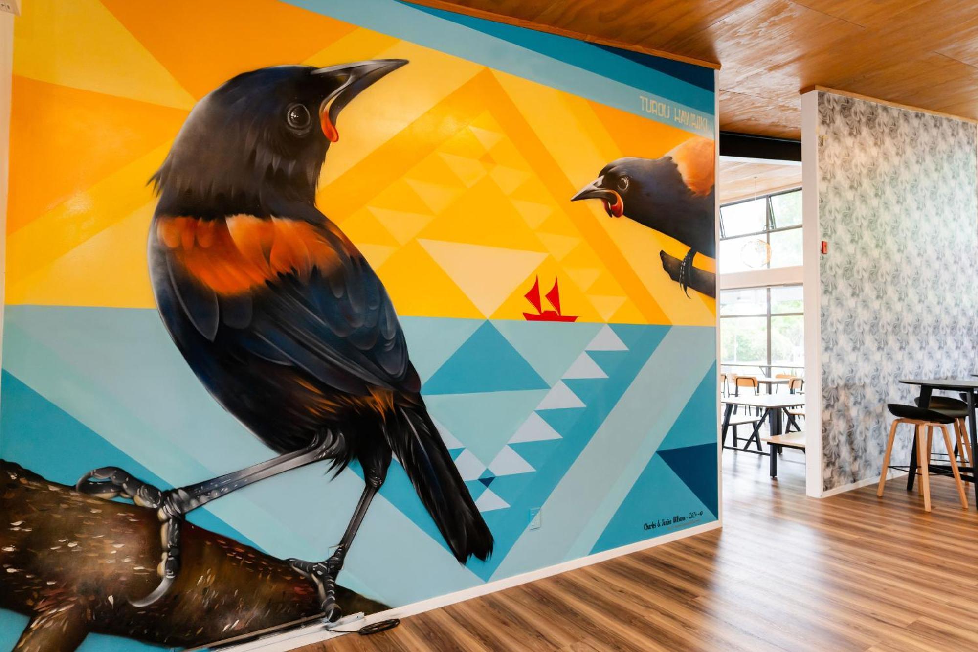 Haka House Rotorua Hostel Exterior photo Mural by artist, Mark Ashkenazi
